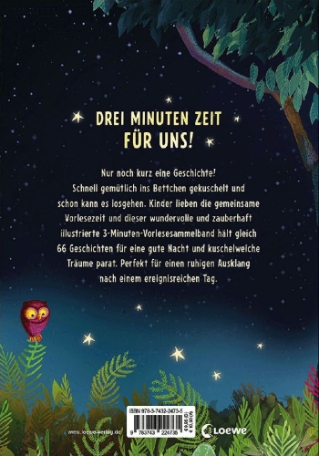 Buchcover und Innenansicht für das Buch: 66 Schlummerreisen - 3-Minuten-Vorlesegeschichten zur Guten Nacht