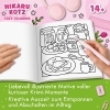 Buchcover und Innenansicht für das Buch: Cozy Coloring - Silly Crimes