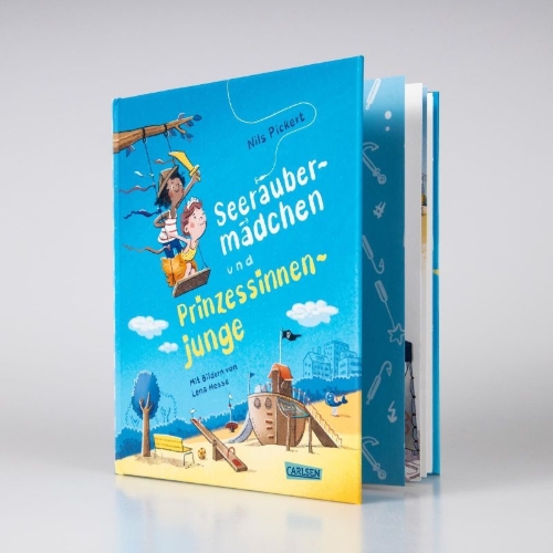 Buchcover und Innenansicht für das Buch: Seeräubermädchen und Prinzessinnenjunge