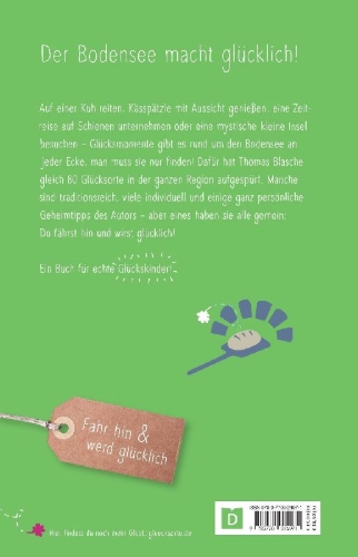 Buchcover und Innenansicht für das Buch: Glücksorte am Bodensee