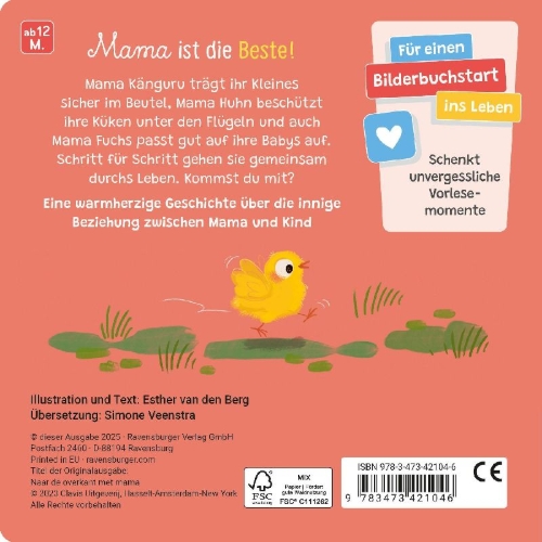 Buchcover und Innenansicht für das Buch: Mama ist immer für mich da