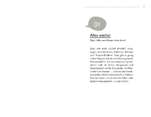 Buchcover und Innenansicht für das Buch: Alles, was Mädchen wissen sollten, bevor sie 13 werden