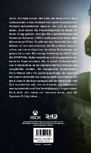 Buchcover und Innenansicht für das Buch: Halo: Silent Storm - A Master Chief Story