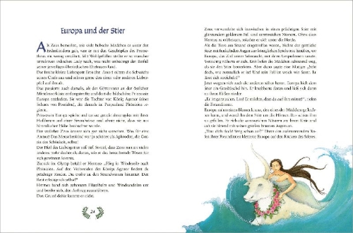 Buchcover und Innenansicht für das Buch: Die spannende Welt der griechischen Sagen