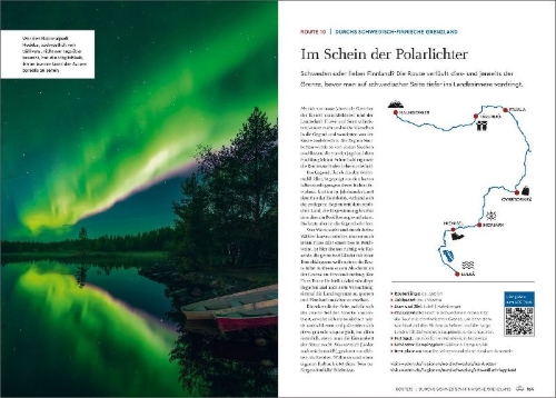 Buchcover und Innenansicht für das Buch: KUNTH Mit dem Wohnmobil durch Schweden