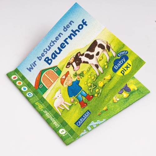 Buchcover und Innenansicht für das Buch: Baby Pixi (unkaputtbar) 167: Baby Pixi Stoff: Wir besuchen den Bauernhof