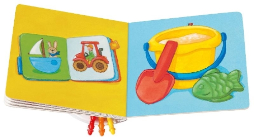 Buchcover und Innenansicht für das Buch: ministeps: Mein erstes Rasselbuch