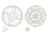 Buchcover und Innenansicht für das Buch: Ich male Mandalas aus. Mandalablock für Kindergarten und Vorschule