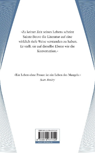 Buchcover und Innenansicht für das Buch: Contre Sainte-Beuve
