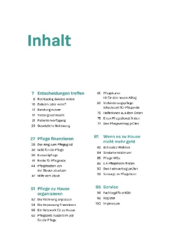 Buchcover und Innenansicht für das Buch: Das Pflege-Set