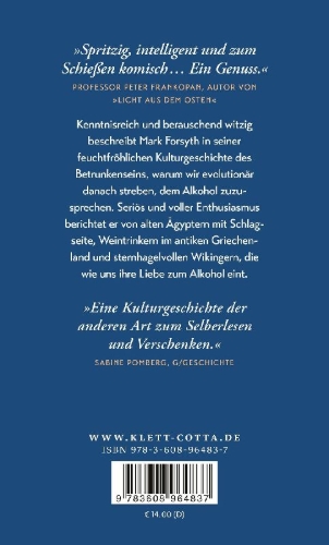 Buchcover und Innenansicht für das Buch: A Short History of Drunkenness