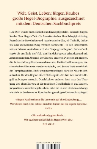 Buchcover und Innenansicht für das Buch: Hegels Welt