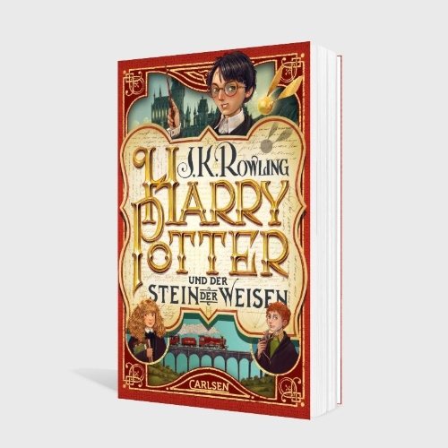 Buchcover und Innenansicht für das Buch: Harry Potter and the Philosopher's Stone