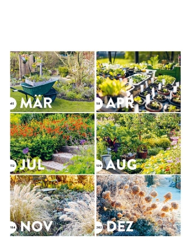 Buchcover und Innenansicht für das Buch: Das große Gartenjahr-Buch