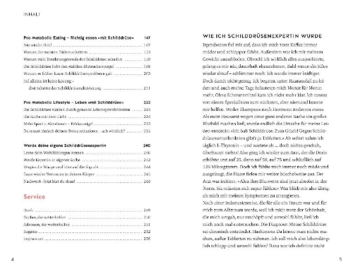 Buchcover und Innenansicht für das Buch: Mach deine Schilddrüse stark