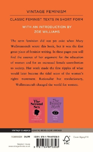 Buchcover und Innenansicht für das Buch: A Vindication of the Rights of Woman
