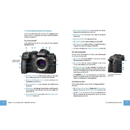 Buchcover und Innenansicht für das Buch: OM System OM-1 Mark II: Das umfangreiche Praxisbuch zu Ihrer Profi-Kamera