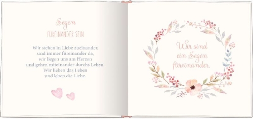 Buchcover und Innenansicht für das Buch: Kleiner Segenswunsch zur Diamanthochzeit