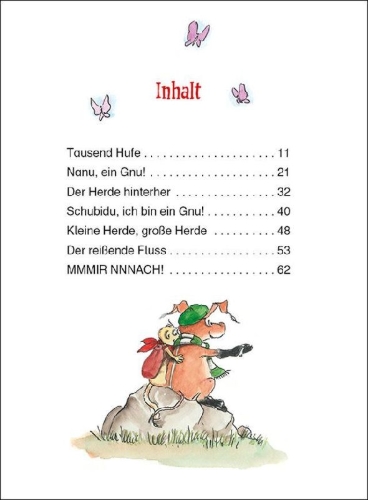 Buchcover und Innenansicht für das Buch: Tafiti und die Rettung der Gnus (Band 16)