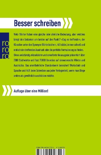 Buchcover und Innenansicht für das Buch: Sag es treffender