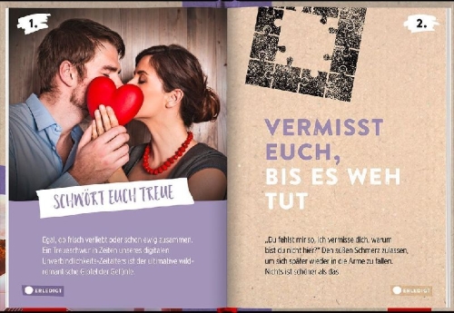 Buchcover und Innenansicht für das Buch: 100 Dinge, die jedes Paar einmal tun sollte