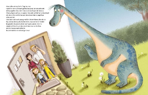 Buchcover und Innenansicht für das Buch: Picknick mit Dino