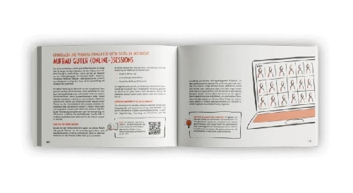 Buchcover und Innenansicht für das Buch: Das Methodenbuch für digitalen Unterricht