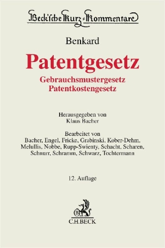 Buchcover und Innenansicht für das Buch: Patentgesetz