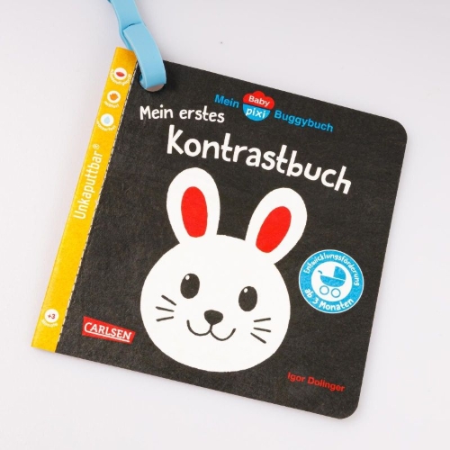 Buchcover und Innenansicht für das Buch: Baby Pixi (unkaputtbar) 181: Mein Baby-Pixi-Buggybuch: Mein erstes Kontrastbuch ab 3 Monaten