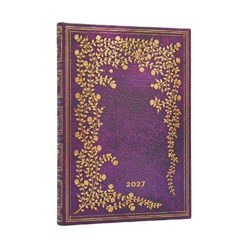 Buchcover und Innenansicht für das Buch: 12-Monatskalender 2027 New York Rose Midi Verso