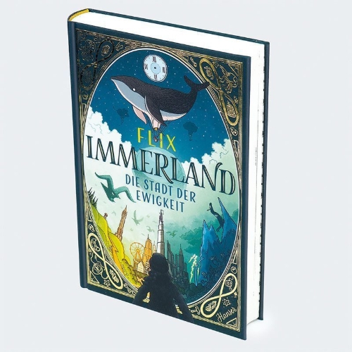 Buchcover und Innenansicht für das Buch: Immerland - Die Stadt der Ewigkeit