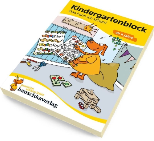 Buchcover und Innenansicht für das Buch: Kindergartenblock - Das kann ich schon! ab 4 Jahre, A5-Block