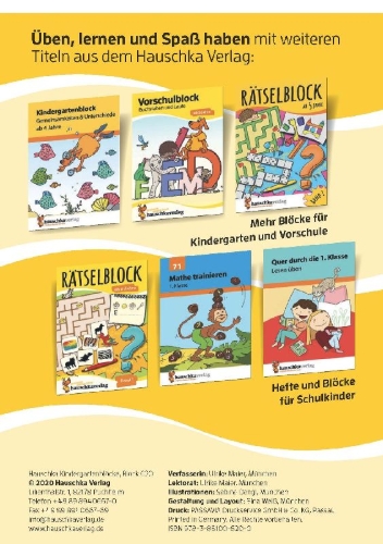 Buchcover und Innenansicht für das Buch: Kindergartenblock - Das kann ich schon! ab 4 Jahre, A5-Block