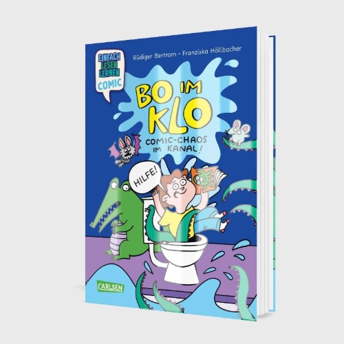 Buchcover und Innenansicht für das Buch: Erstleser Kindercomic: Bo im Klo