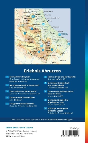 Buchcover und Innenansicht für das Buch: MICHAEL MÜLLER Reiseführer Abruzzen