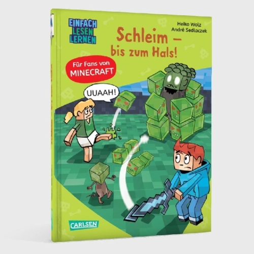 Buchcover und Innenansicht für das Buch: Minecraft 9: Schleim - bis zum Hals!