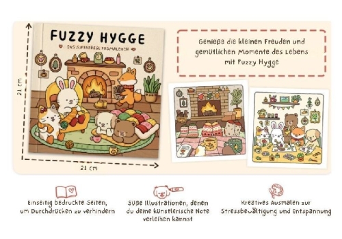 Buchcover und Innenansicht für das Buch: Fuzzy Hygge