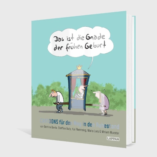 Buchcover und Innenansicht für das Buch: Das ist die Gnade der frühen Geburt