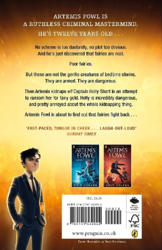 Buchcover und Innenansicht für das Buch: Artemis Fowl