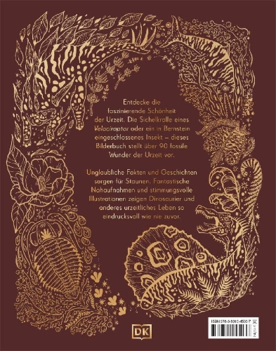 Buchcover und Innenansicht für das Buch: Wundervolle Welt der Dinosaurier und der Urzeit