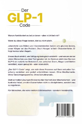 Buchcover und Innenansicht für das Buch: Der GLP-1 Code