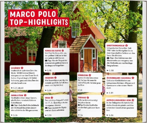 Buchcover und Innenansicht für das Buch: MARCO POLO Reiseführer Stockholm
