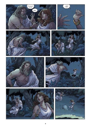 Buchcover und Innenansicht für das Buch: Mythen der Antike: Die Liebschaften des Zeus
