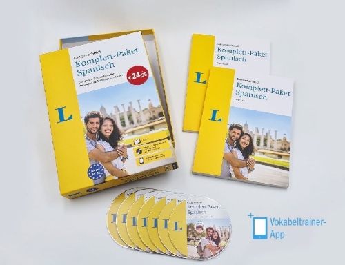 Buchcover und Innenansicht für das Buch: Langenscheidt Komplett-Paket Spanisch