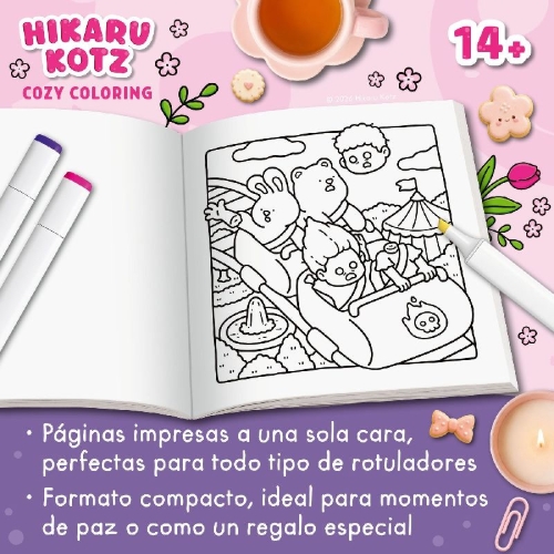 Buchcover und Innenansicht für das Buch: Cozy Coloring - Silly Spooky