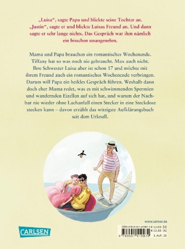 Buchcover und Innenansicht für das Buch: Der Tag, an dem Papa ein heikles Gespräch führen wollte