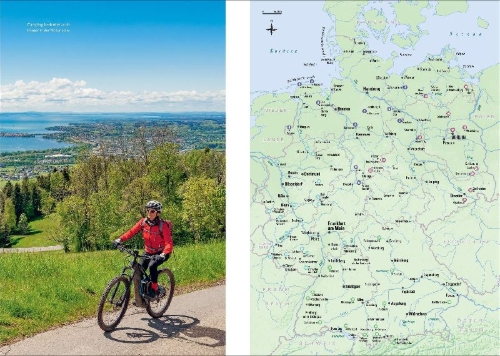 Buchcover und Innenansicht für das Buch: Glamping in Deutschland