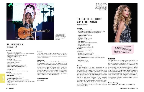 Buchcover und Innenansicht für das Buch: Taylor Swift All the Songs