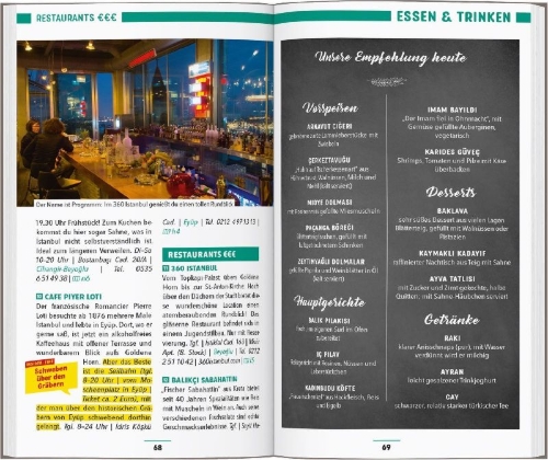 Buchcover und Innenansicht für das Buch: MARCO POLO Reiseführer Istanbul
