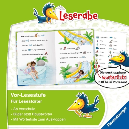 Buchcover und Innenansicht für das Buch: Leserabe Vor-Lesestufe - Meermädchen Mara und die magische Perle
